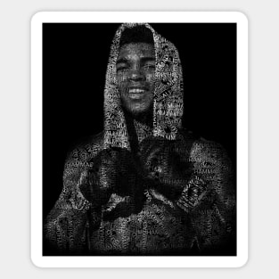 Muhammad Ali or Cassius Clay with names, sport and category - 01 Magnet